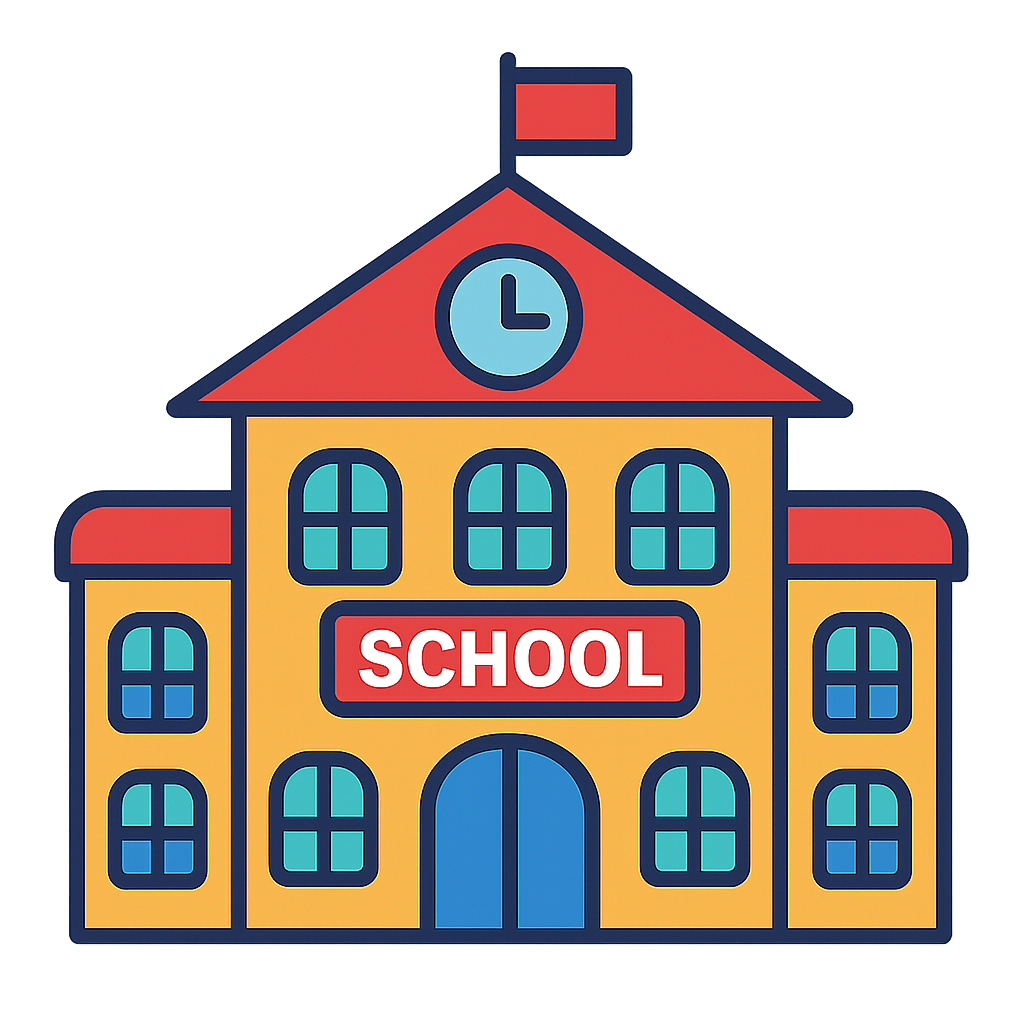 School icon colorful